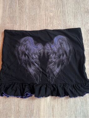 I.AM.GIA purple wings frilly mini skirt